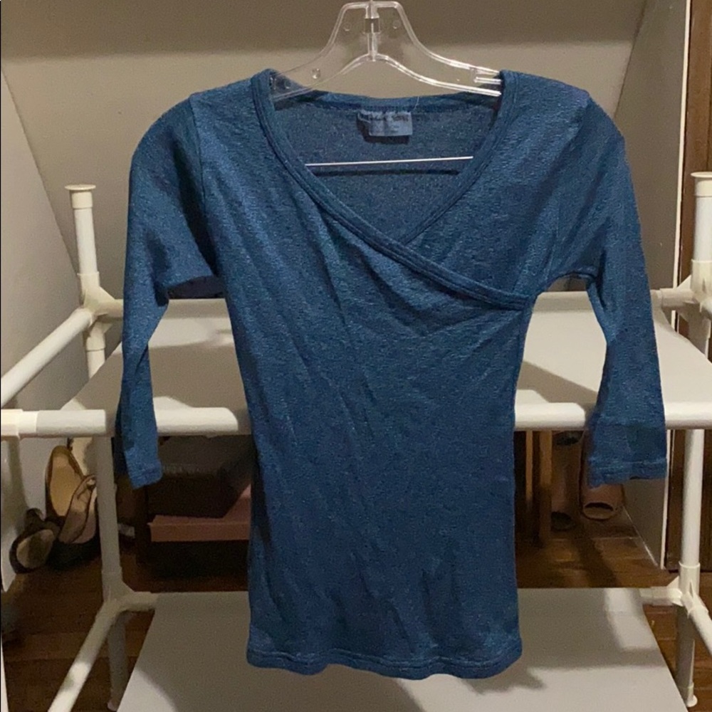 Michael Stars 3/4 Sleeve Surplice V-Neck Top